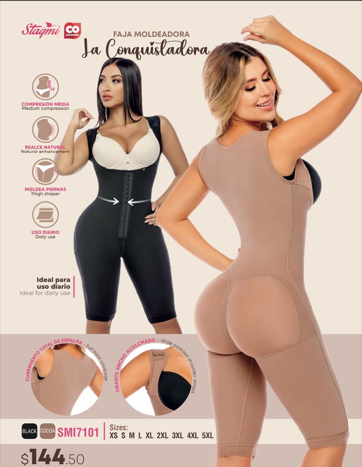 7101 LA CONQUISTADORA LONG LEG SHAPER 3 LINES OF HOOK