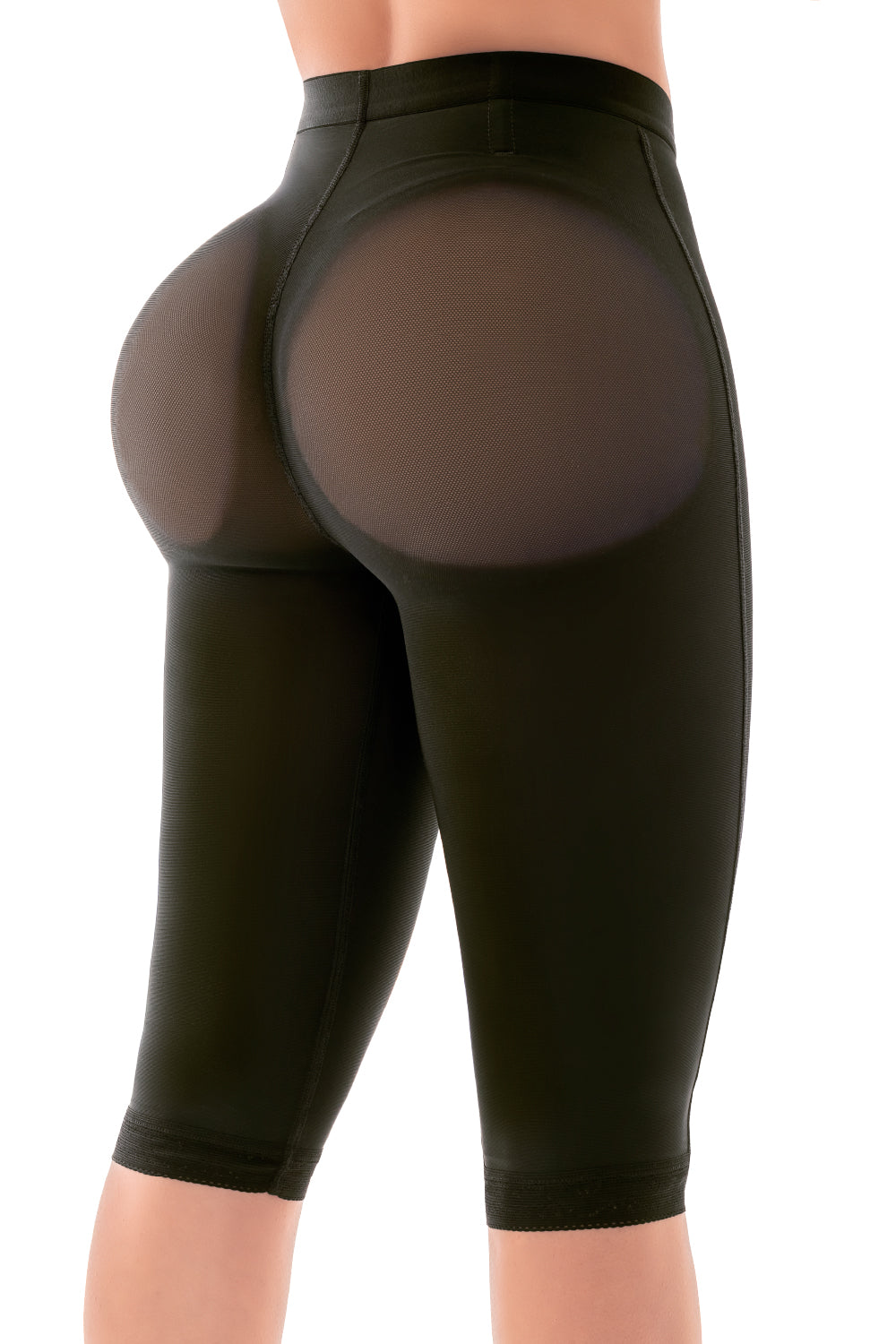 - Panty largo SMI04002 Ultrainvisible con realce natural
- Vista posterior del panty SMI04002 sin costuras en glúteos
- Detalle de encaje en piernas y control de muslos del panty SMI04002