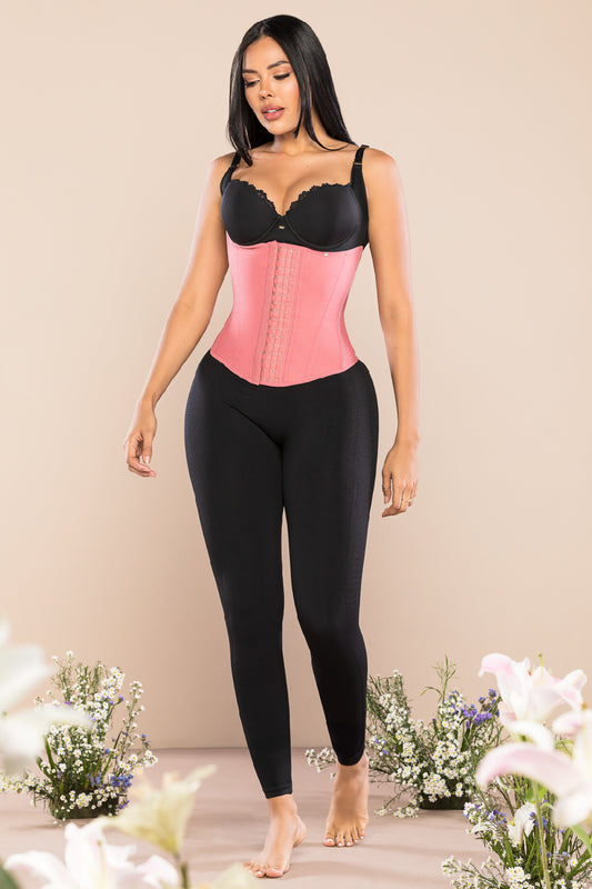 Cinturilla de compresión pink edición limitada con 4 niveles de ajuste y efecto reloj de arena