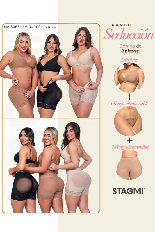 SEDUCCION – COMBO INTERIOR COMPLETO SET SMI04000 + Bralette + Tanga