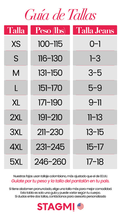 - Faja SMI7121 LA AFORTUNADA con brasier integrado y triple efecto lifting
- Vista completa media pierna con ajuste progresivo
- Diseño posterior sin costuras y panty invisible de regalo