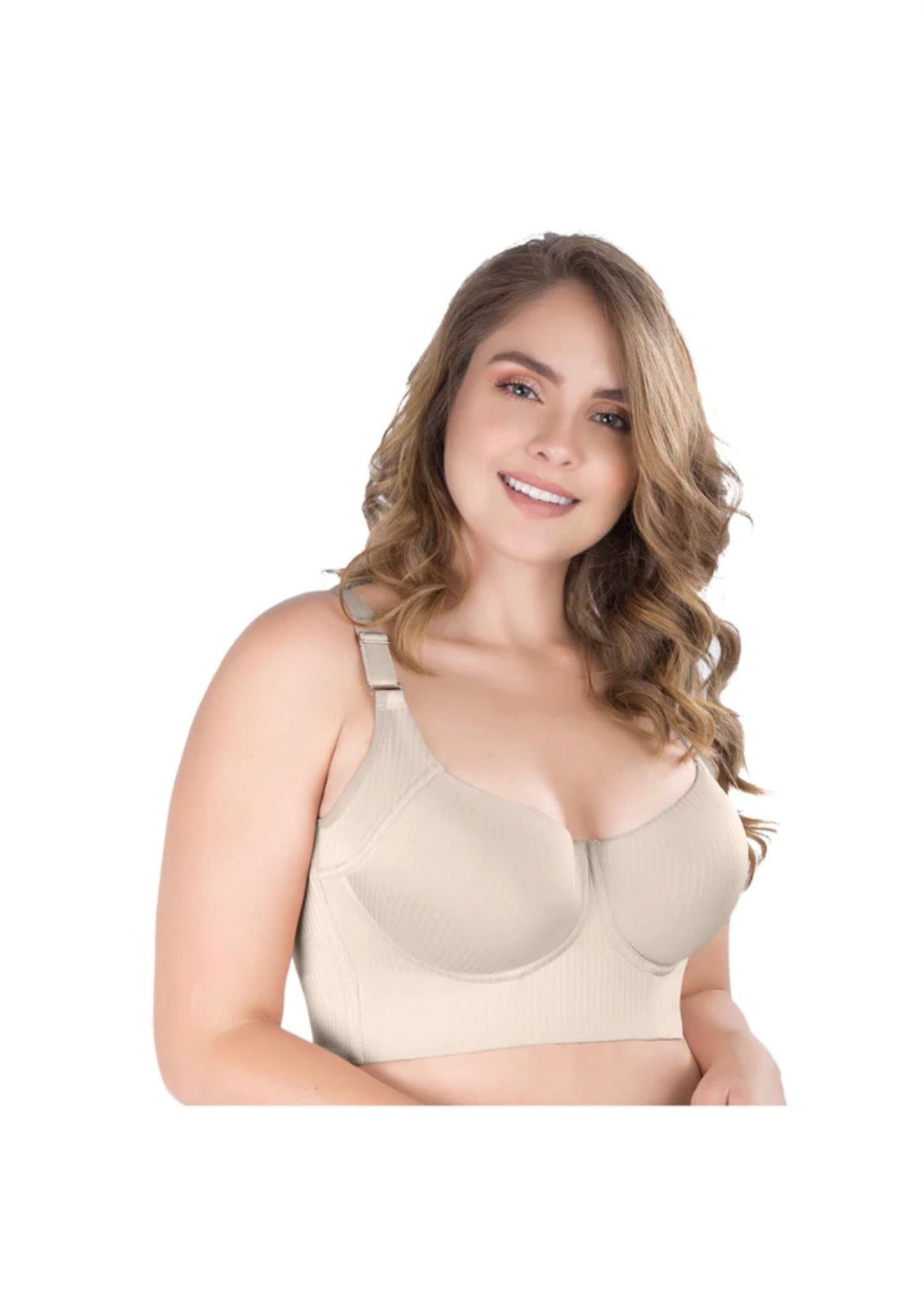 Extra Firm High Compression Full Cup Push Up Bra back support fajas  colombianas