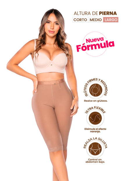 - Panty largo SMI04002 Ultrainvisible con realce natural
- Vista posterior del panty SMI04002 sin costuras en glúteos
- Detalle de encaje en piernas y control de muslos del panty SMI04002