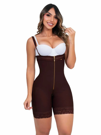 Faja Invisible Coqueta SMI7097 – Media Pierna Strapless Brown