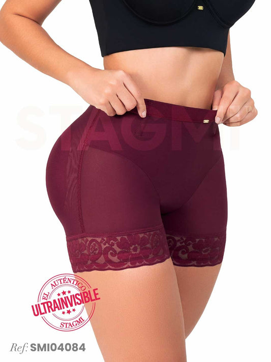 Panty Cachetero Moldeador SMI04084 con Encaje y Compresión Media