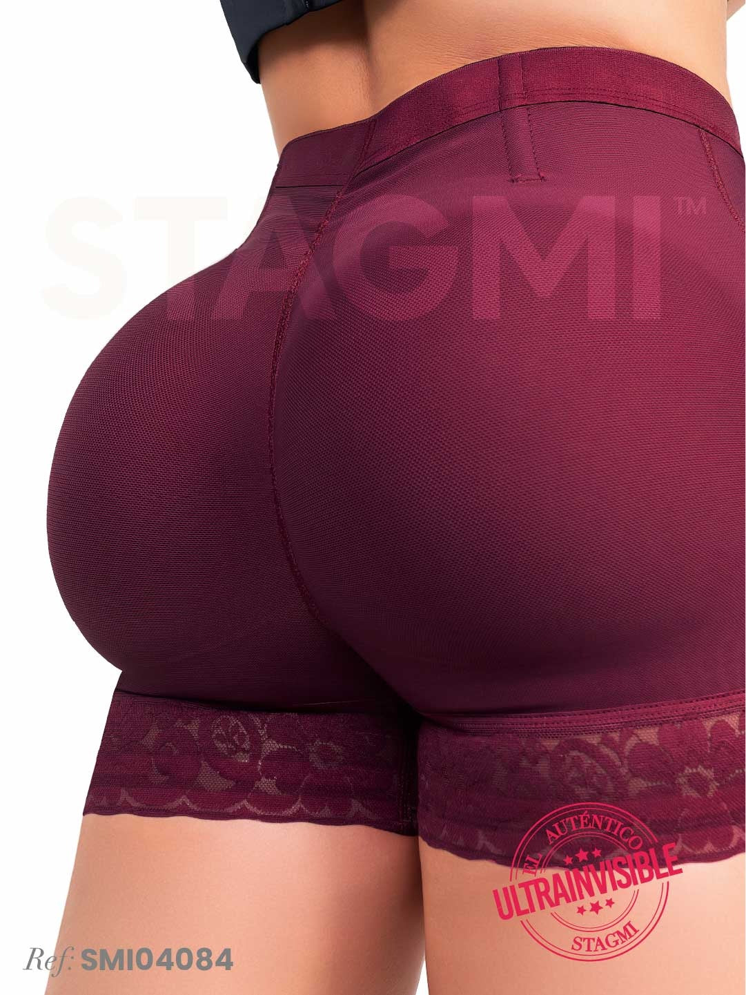 Panty Cachetero Moldeador SMI04084 con Encaje y Compresión Media